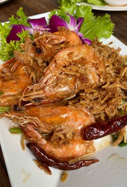 กุ้งทอดซอสมะขาม